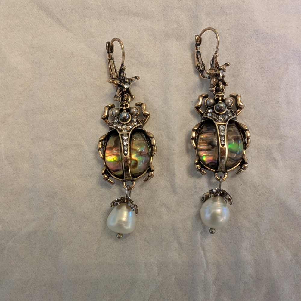 Anthropologie Gold Vintage-Inspired Earrings